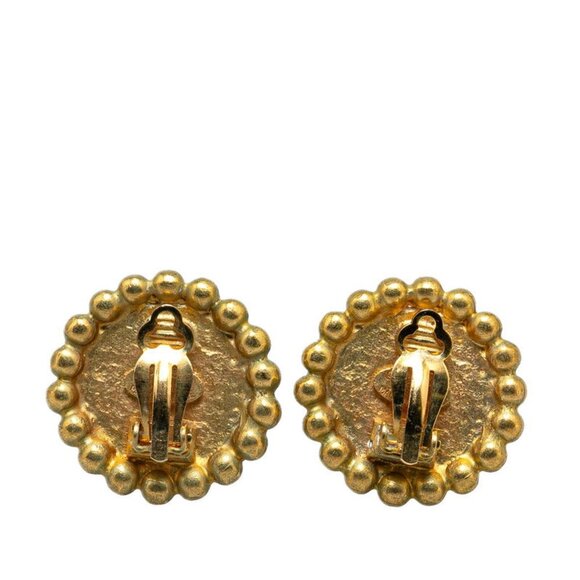CHANEL Gold Logo Earrings - Picture 2 of 4